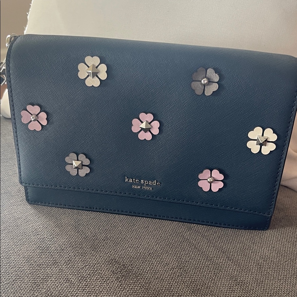 Kate Spade Navy Floral Clutch